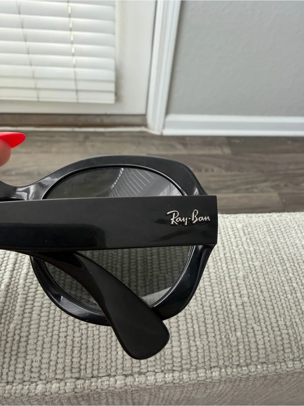 Ray-Ban RB4191 601/71 Black Frame Green Lenses Oval Sunglasses
